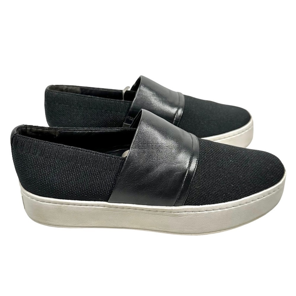 VINCE Ward Knit & Leather Contrast Slip-On Shoe